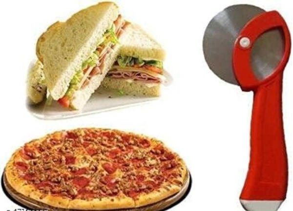 Best Quality of Stainless Steel Pizza Cutter/ Slice Roller - Free Size, Stainless Steel, Rolling, Pack of1